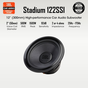 JBL STADIUM 122SSI | 12" High-performance Car Audio Subwoofer